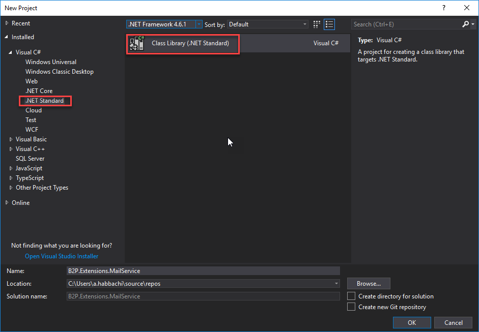 New class library project